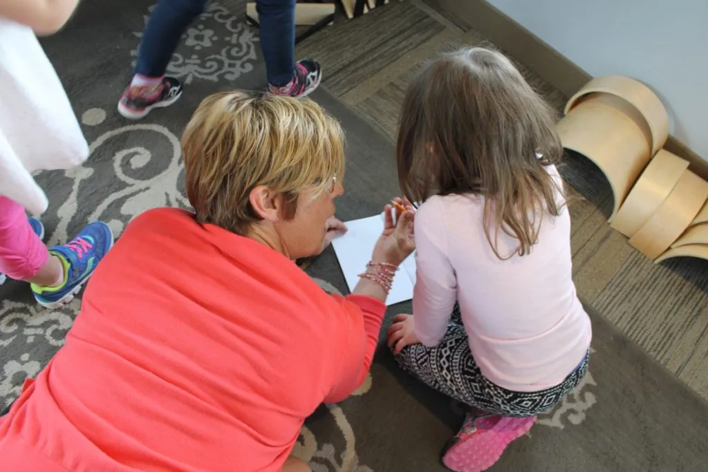 child and teacher